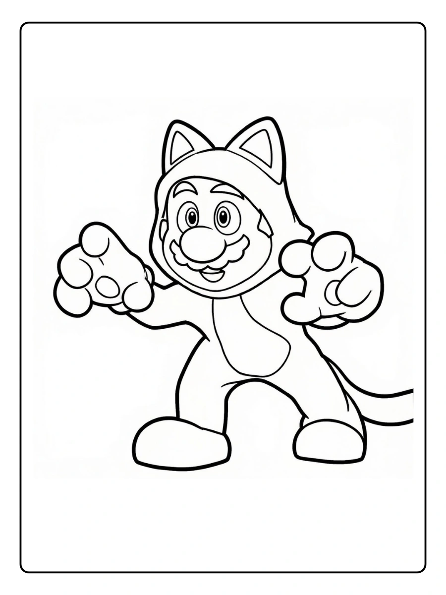 cat mario coloring pages (13)