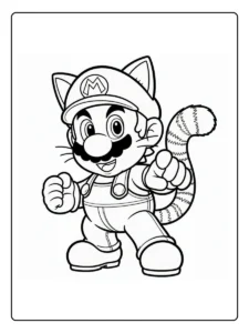 cat mario coloring pages (15)