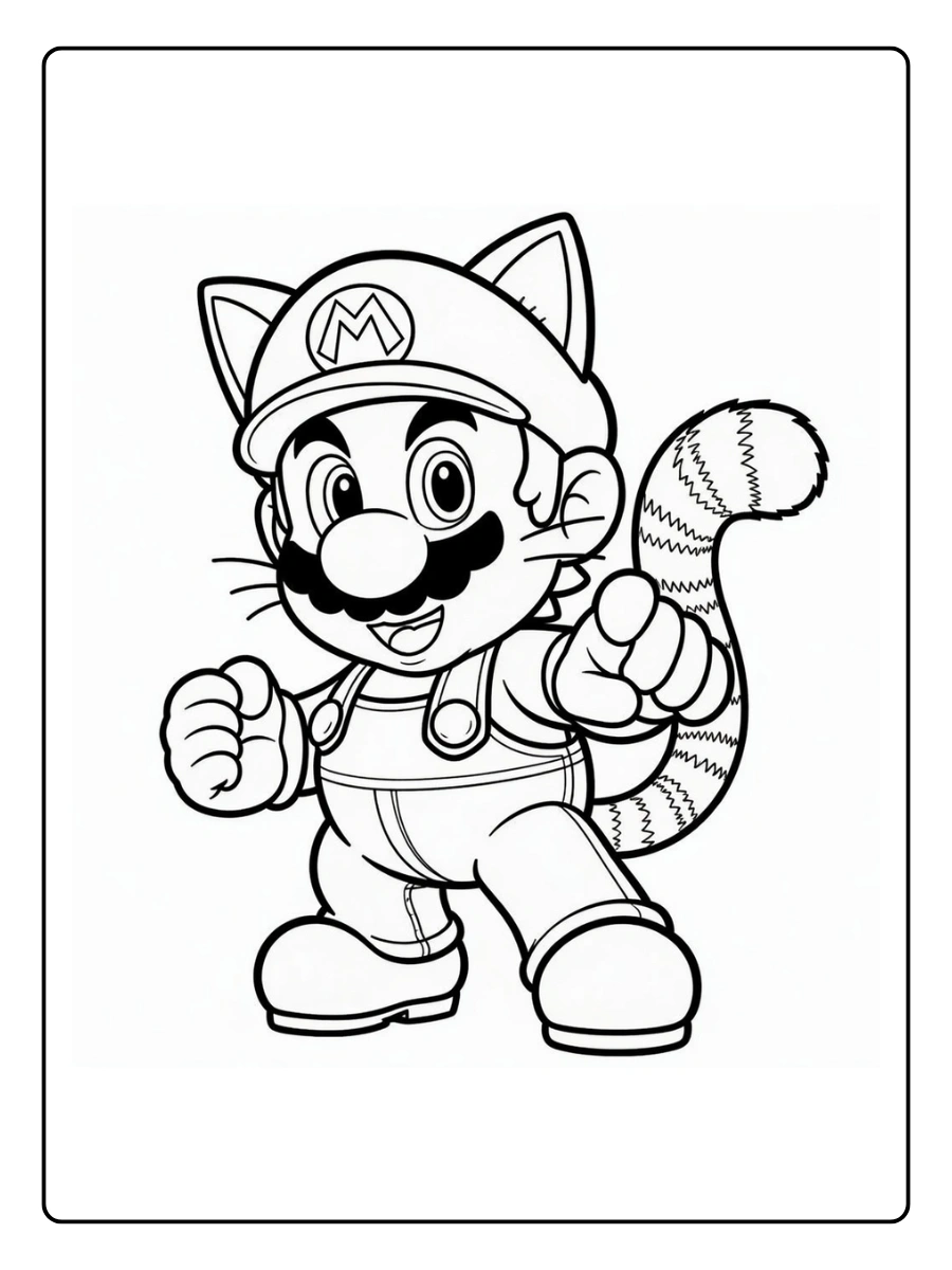 cat mario coloring pages (15)