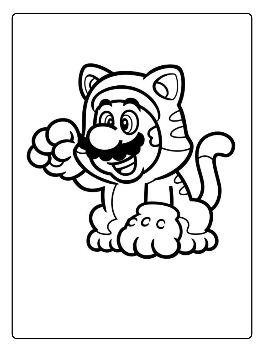 cat mario coloring pages (2)