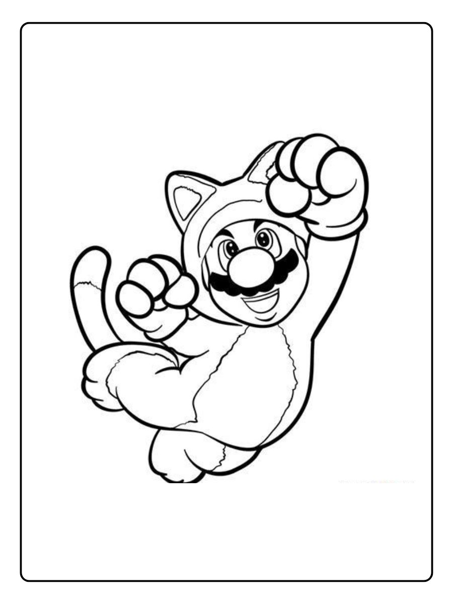 cat mario coloring pages (3)