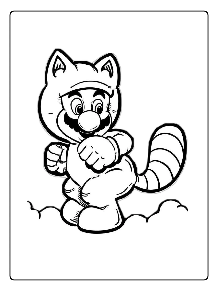 cat mario coloring pages (6)