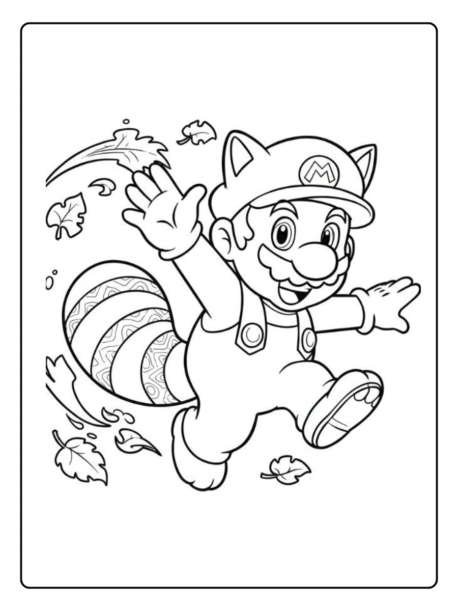 cat mario coloring pages (7)