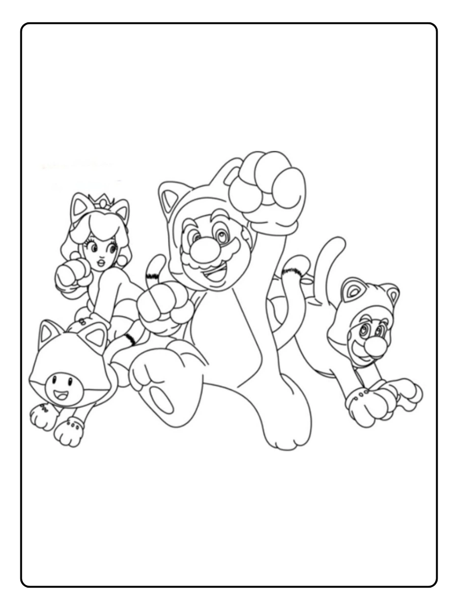 cat mario coloring pages (8)