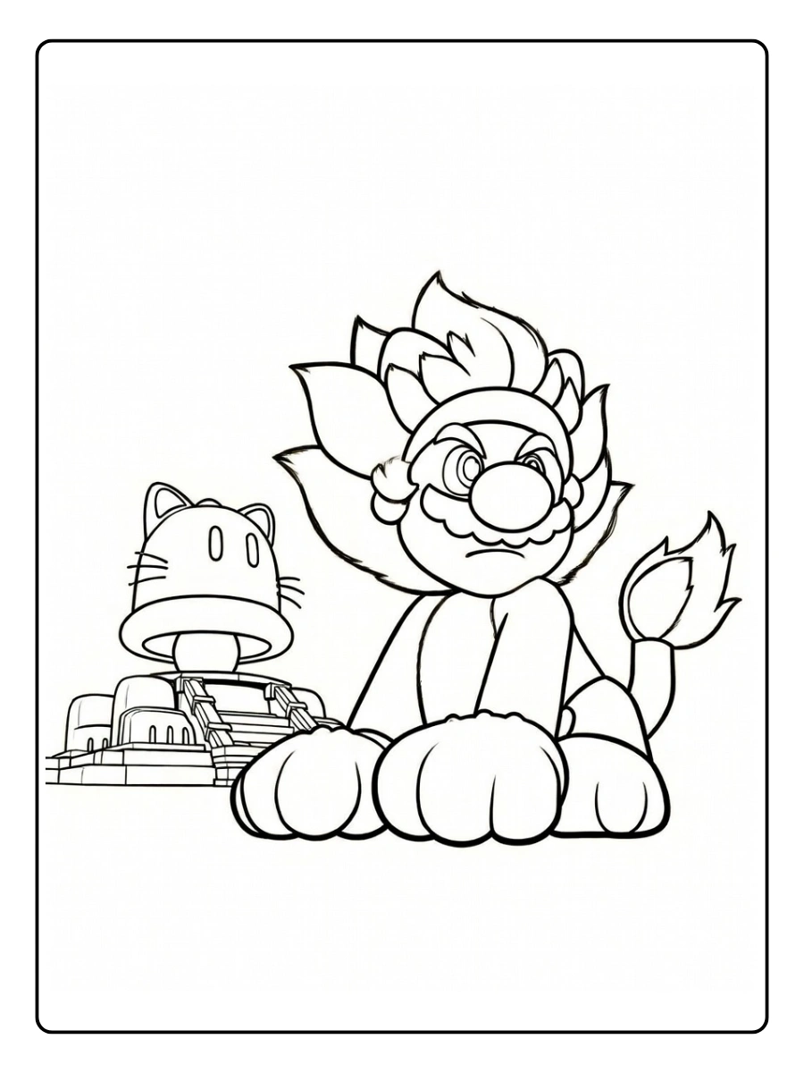cat mario coloring pages (9)
