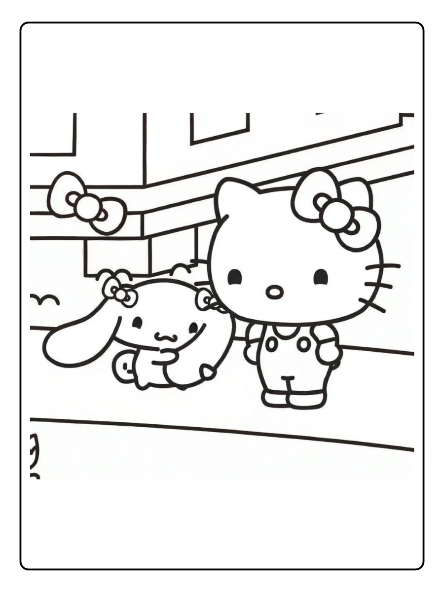 cinnamon roll hello kitty coloring page (10)