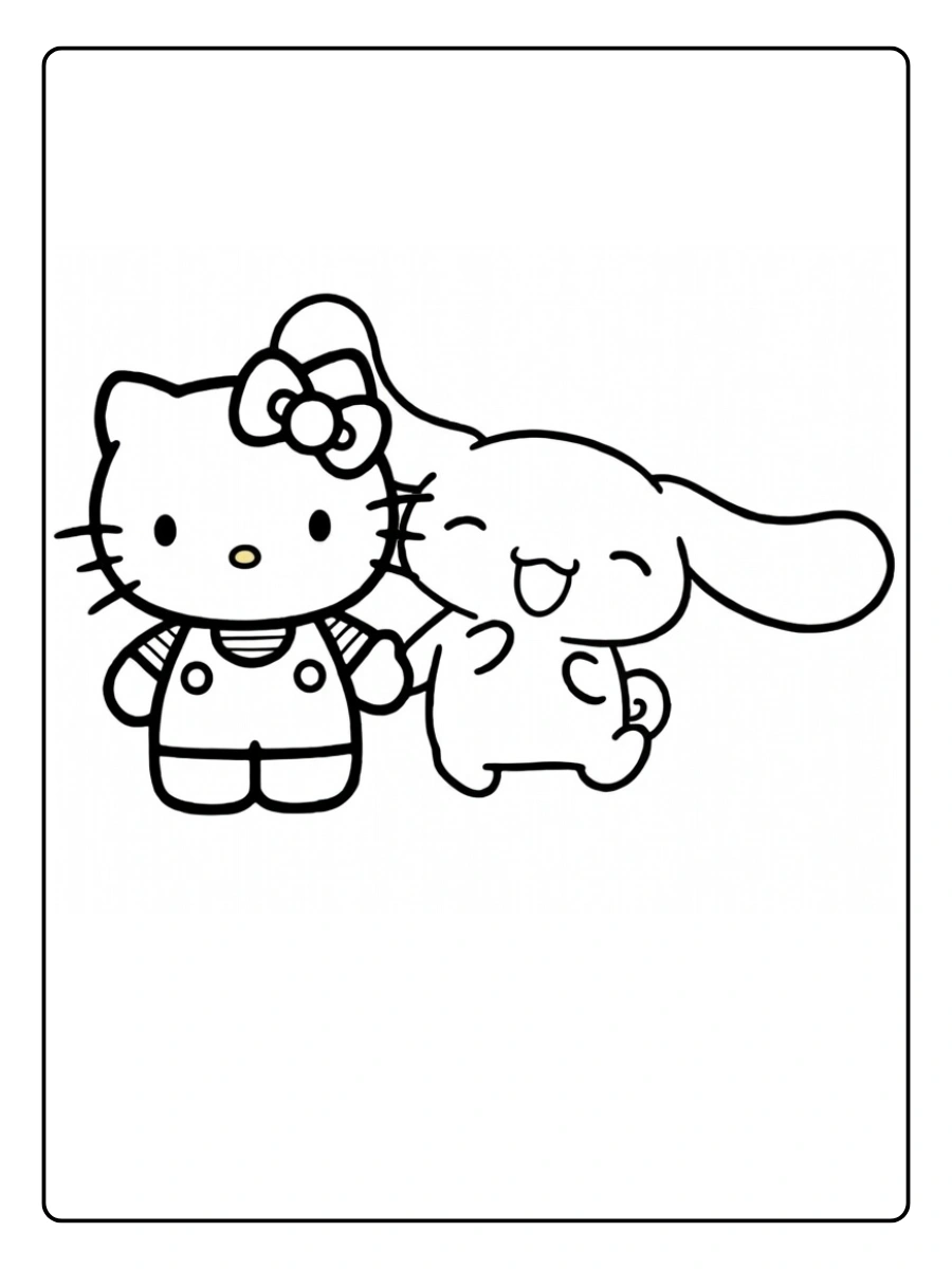 cinnamon roll hello kitty coloring page (13)