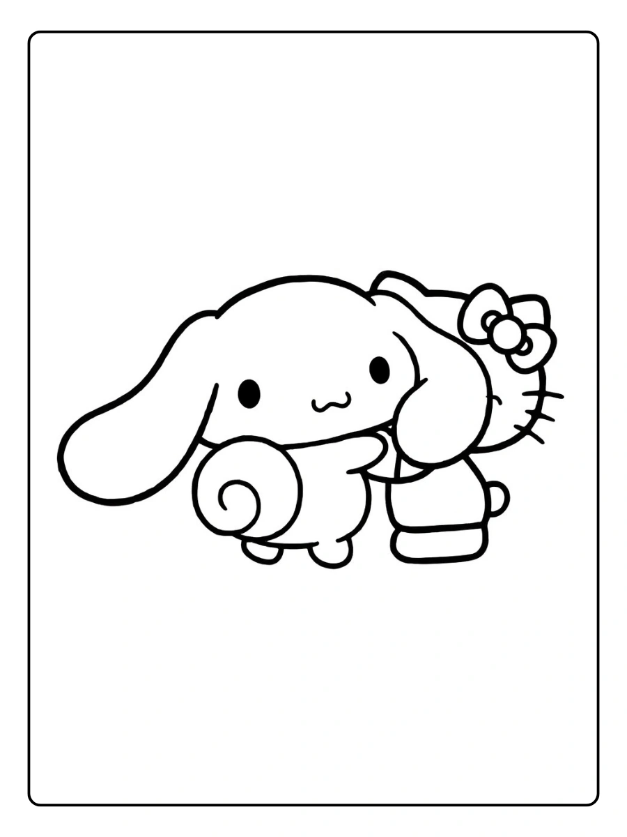 cinnamon roll hello kitty coloring page (3)