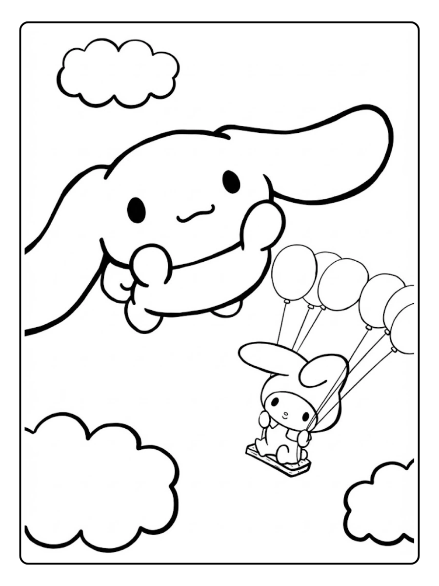 cinnamoroll my melody coloring pages (11)