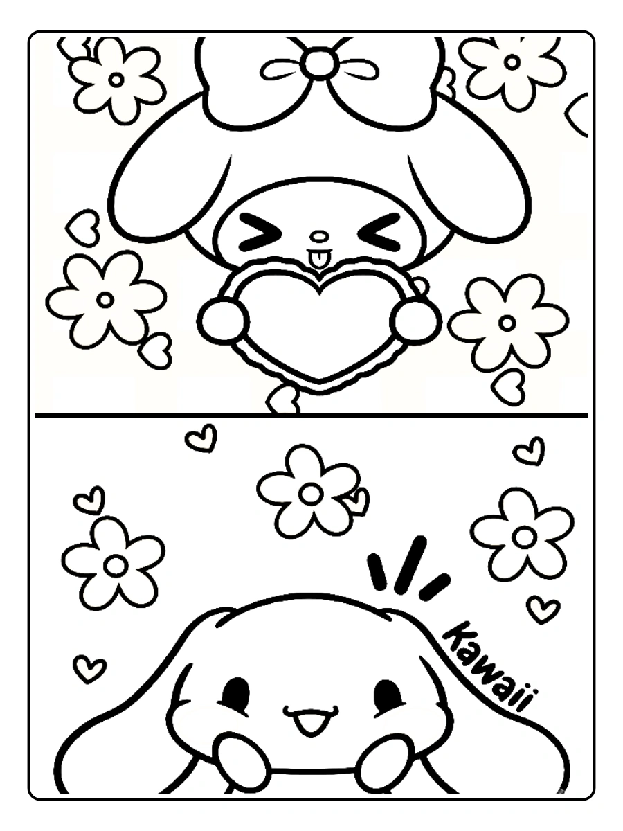 cinnamoroll my melody coloring pages (13)