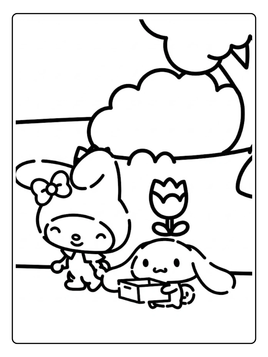 cinnamoroll my melody coloring pages (14)