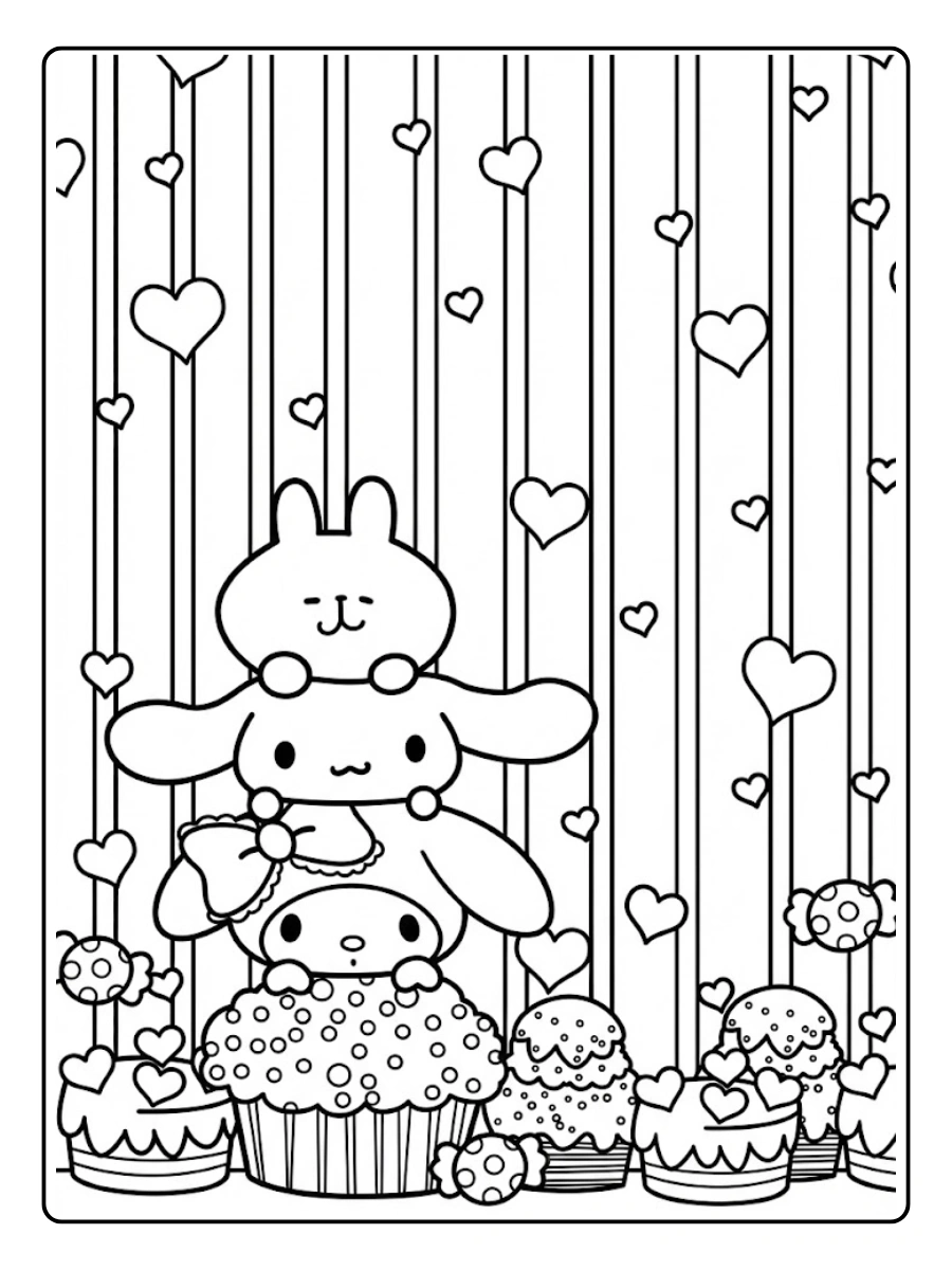 cinnamoroll my melody coloring pages (15)