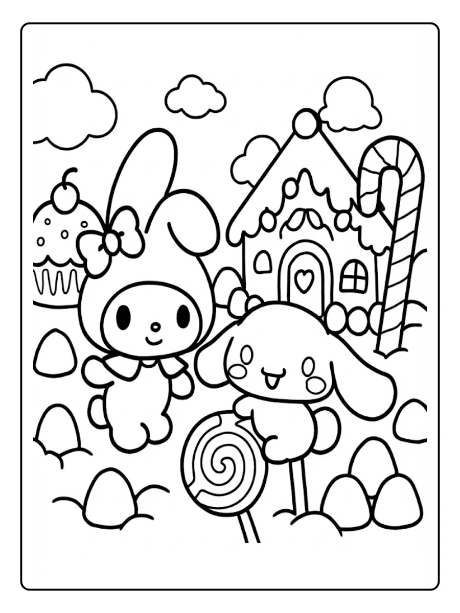 cinnamoroll my melody coloring pages (3)