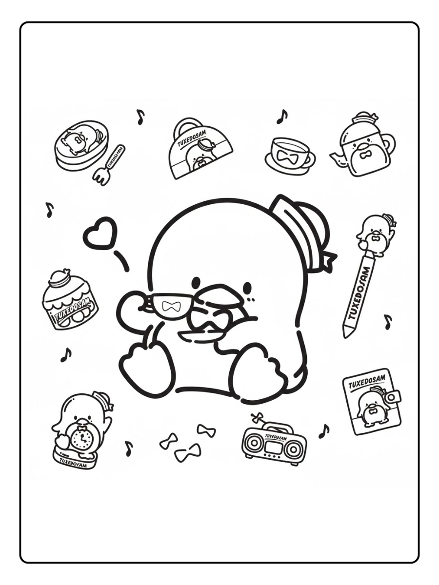 gudetuxedo sam coloring pages