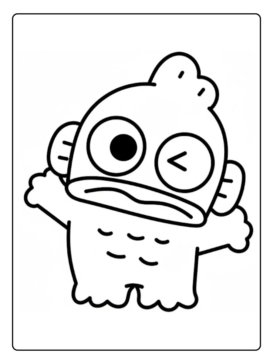 hangyodon coloring pages