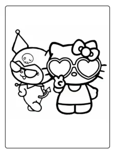 hello kitty coloring pages kuromi (10)