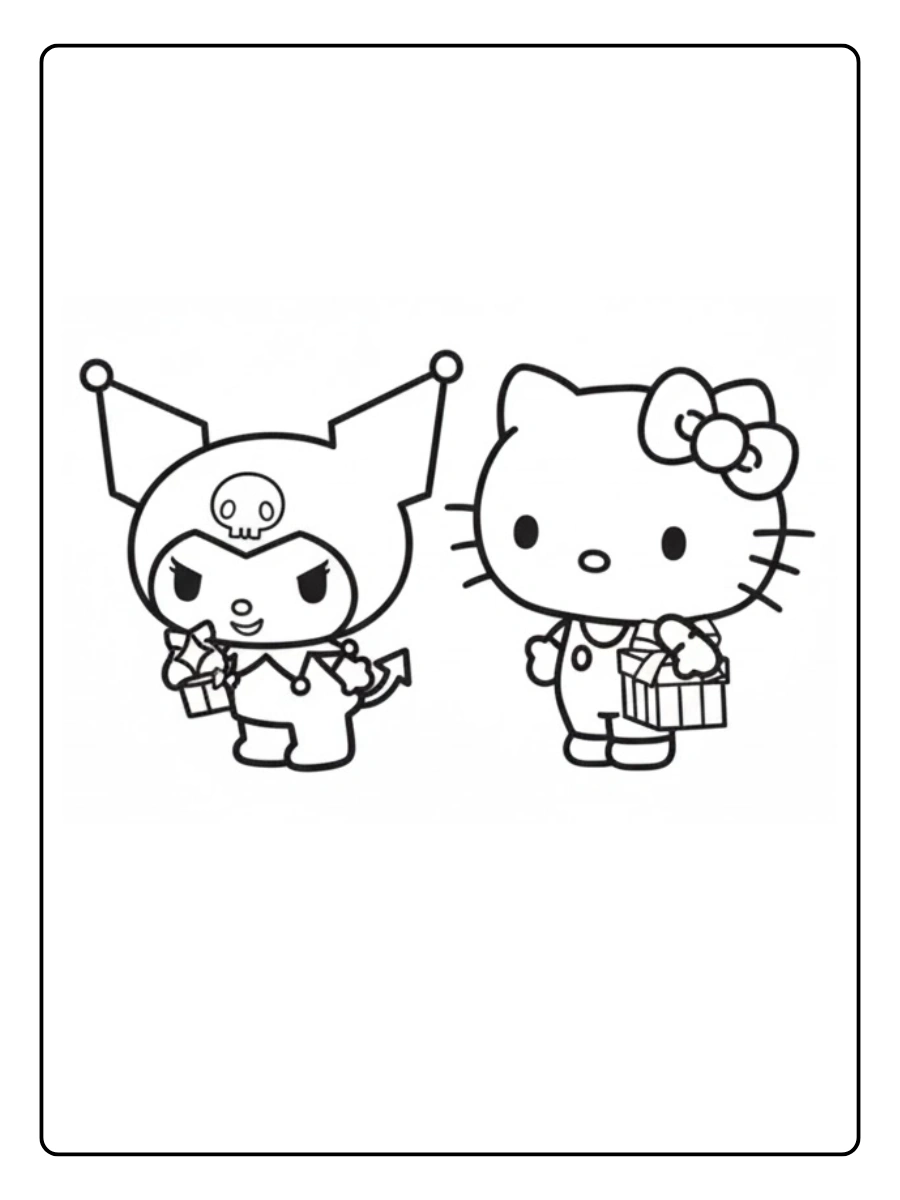 hello kitty coloring pages kuromi (3)