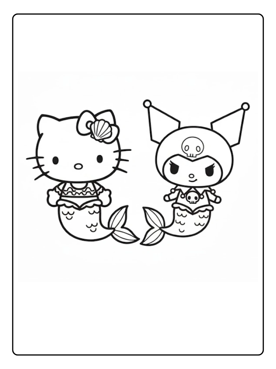 hello kitty coloring pages kuromi (4)