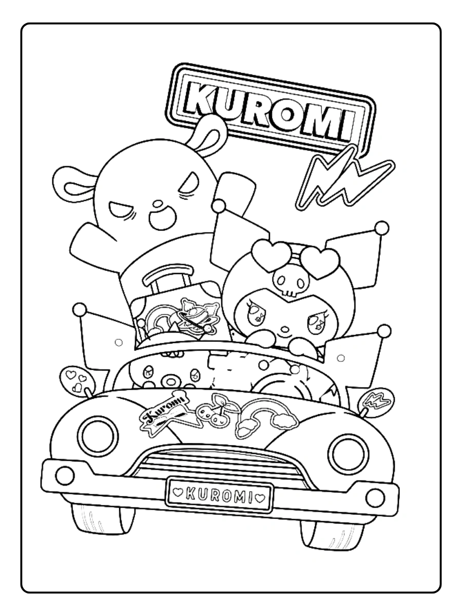 kuromi coloring pages (10)