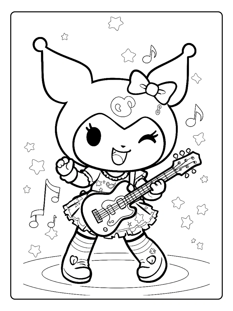 kuromi coloring pages (11)