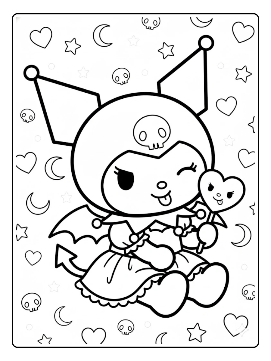kuromi coloring pages (14)