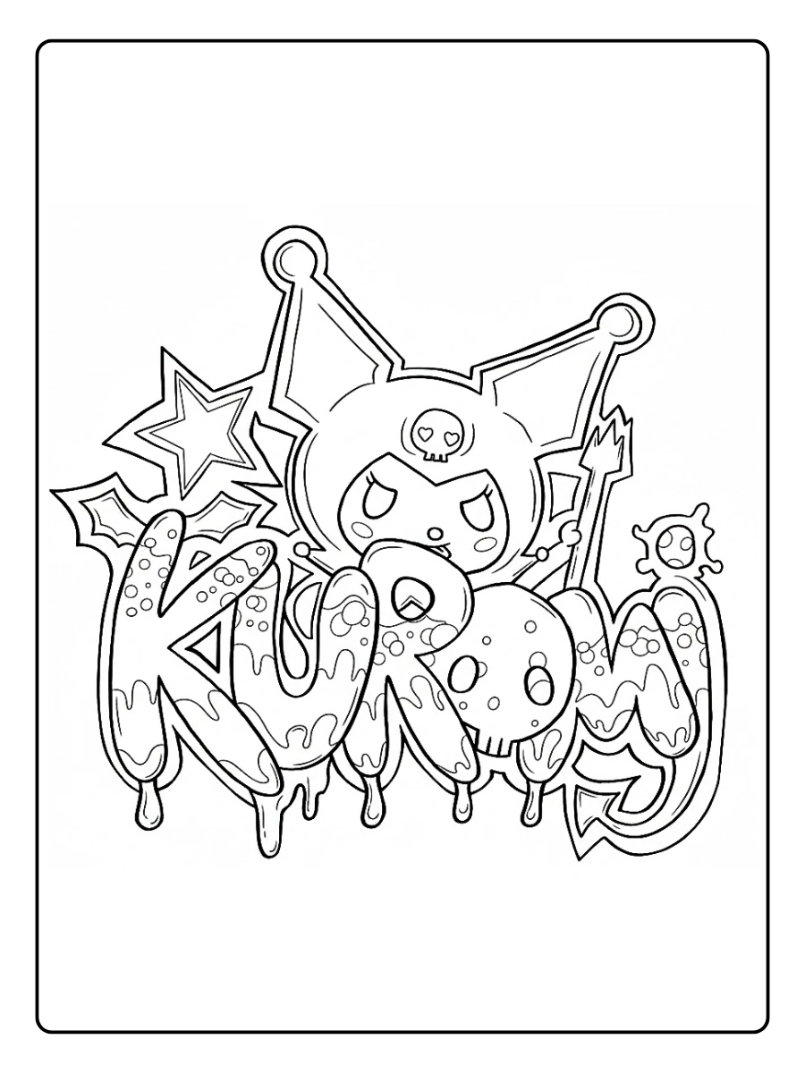 kuromi coloring pages (2)