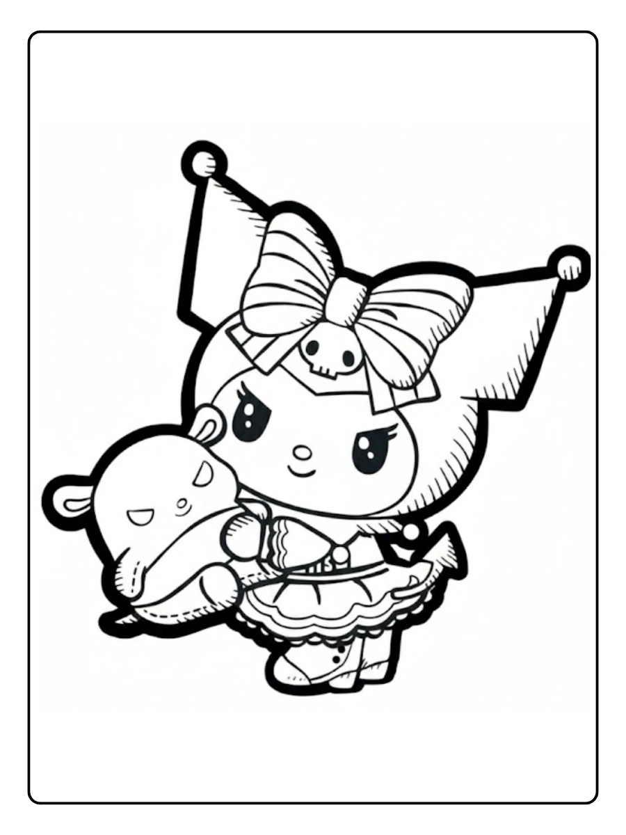 kuromi coloring pages (5)