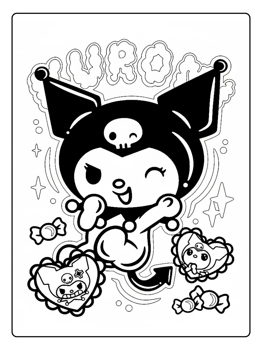 kuromi coloring pages (9)