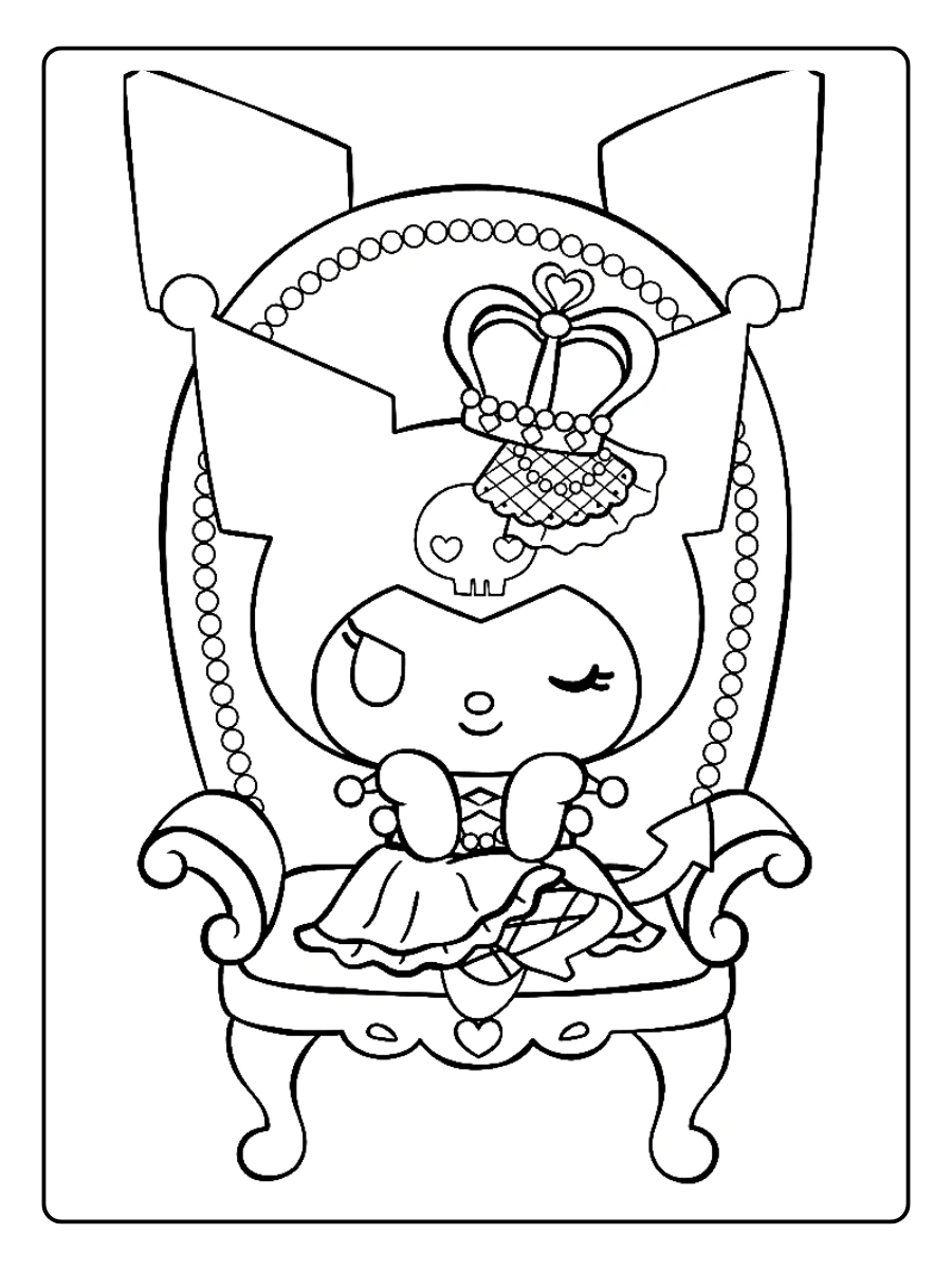 kuromi coloring pages
