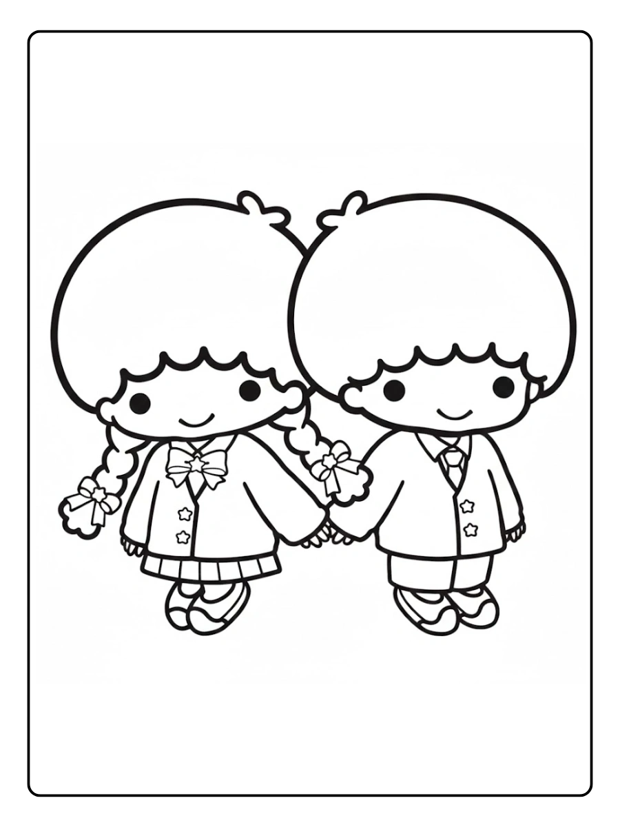 little twin stars coloring little twin stars coloring pages