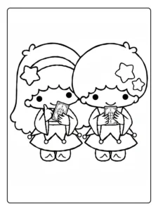 little twin stars coloring pages (2)