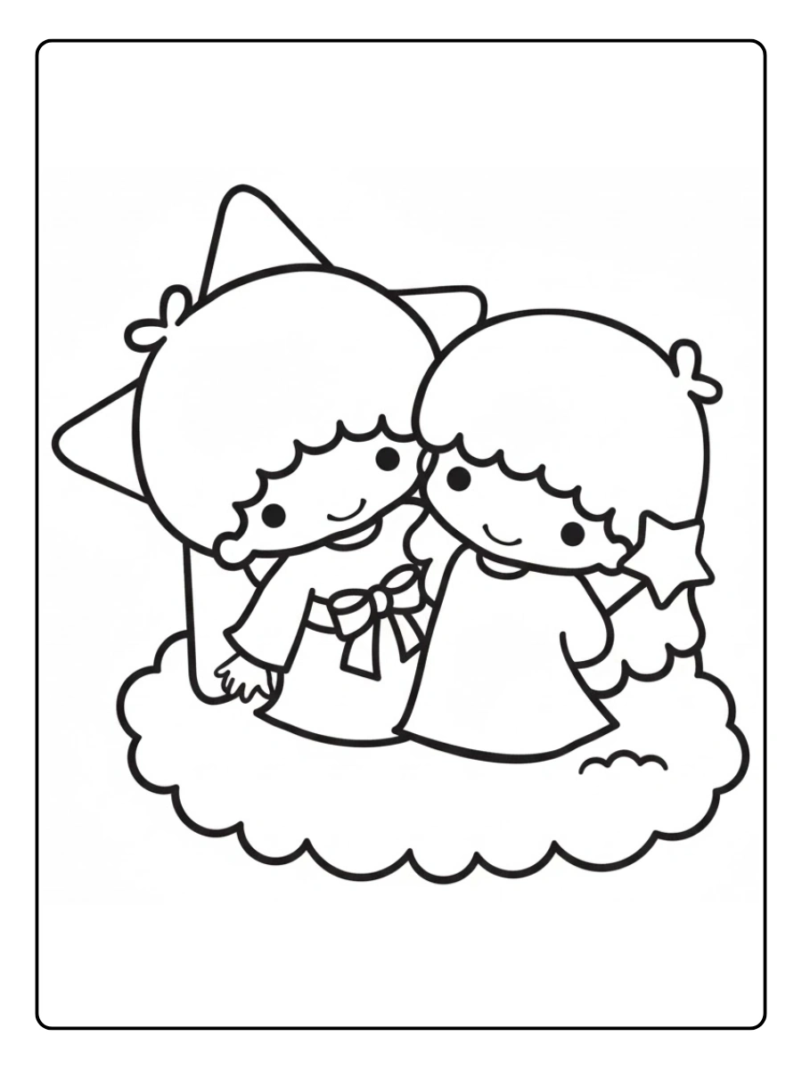 little twin stars coloring pages (3)