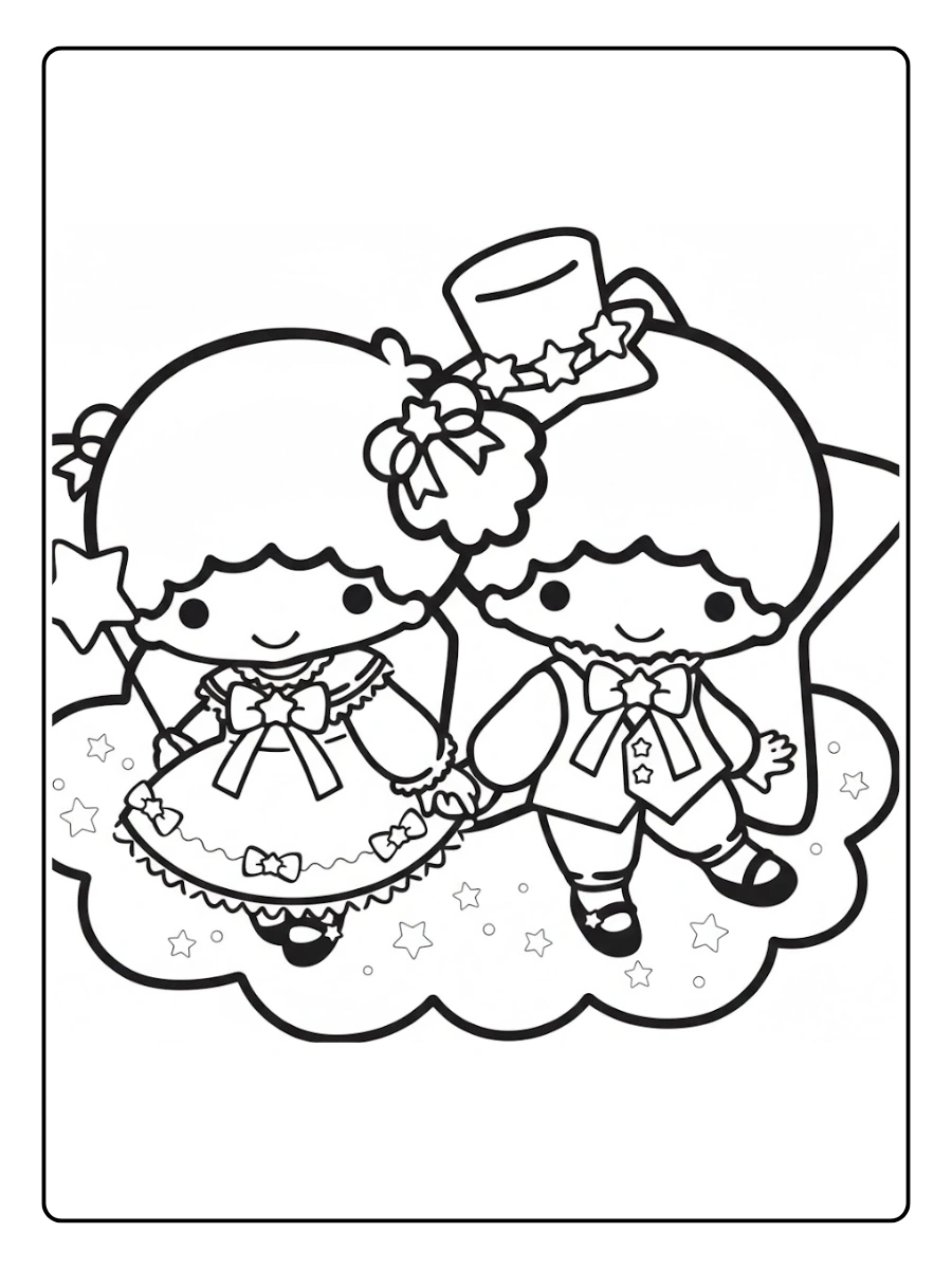 little twin stars coloring pages (6)