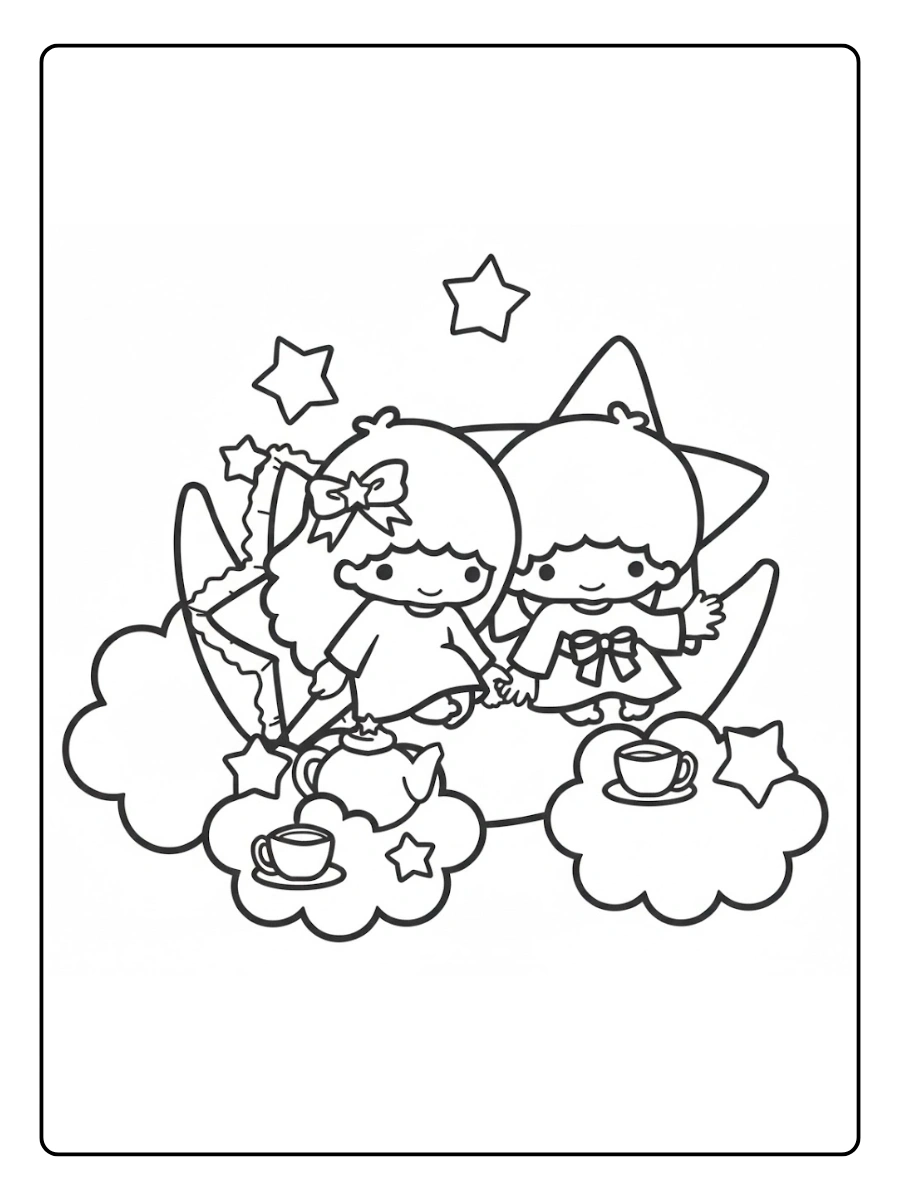 little twin stars coloring pages (7)