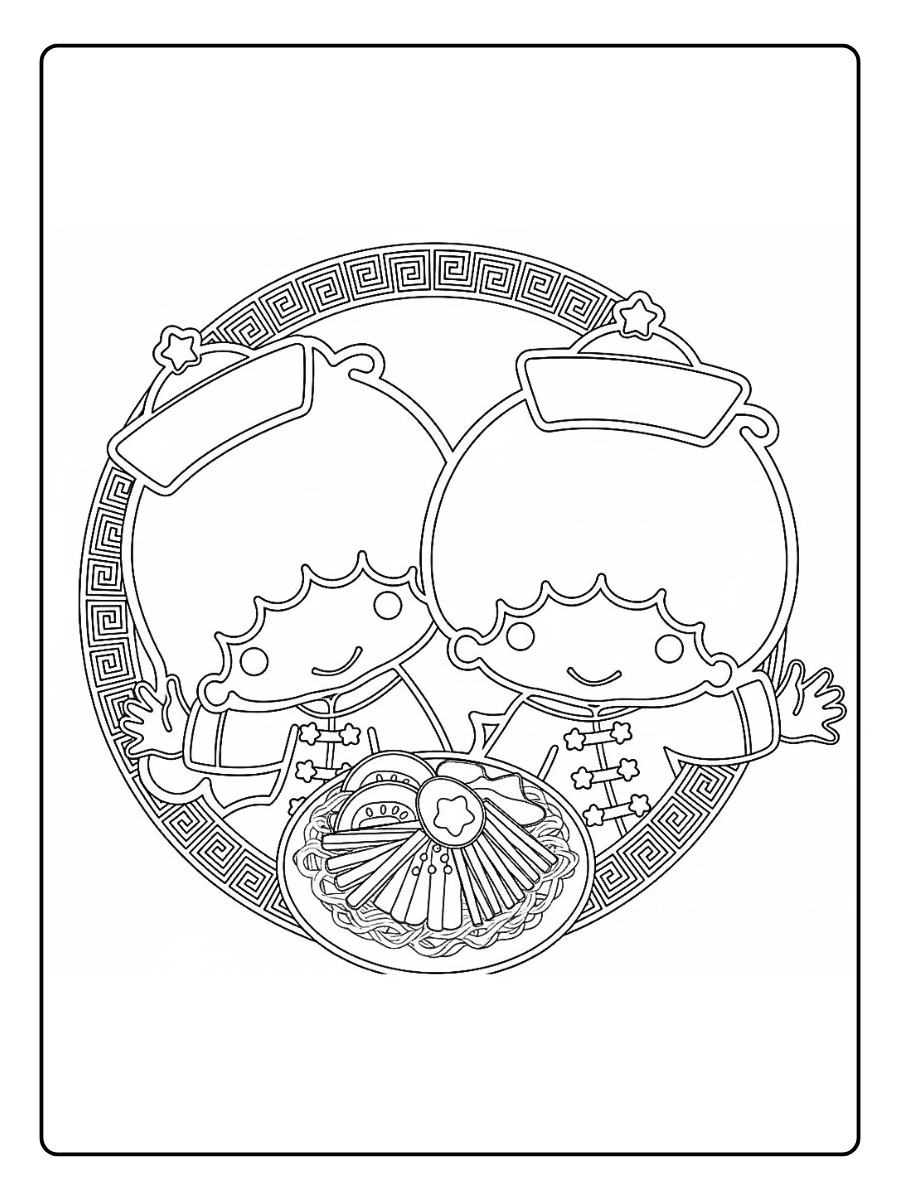 little twin stars coloring pages (8)