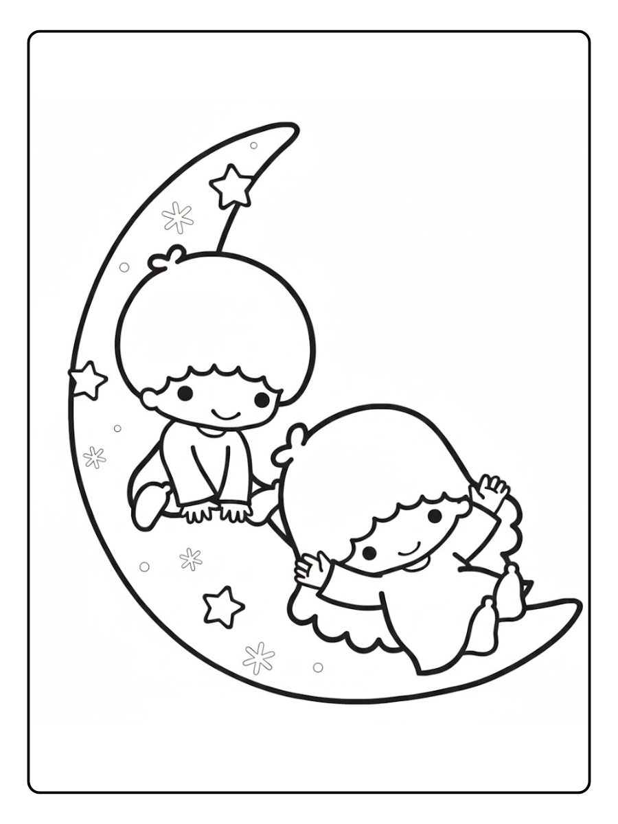 little twin stars coloring pages