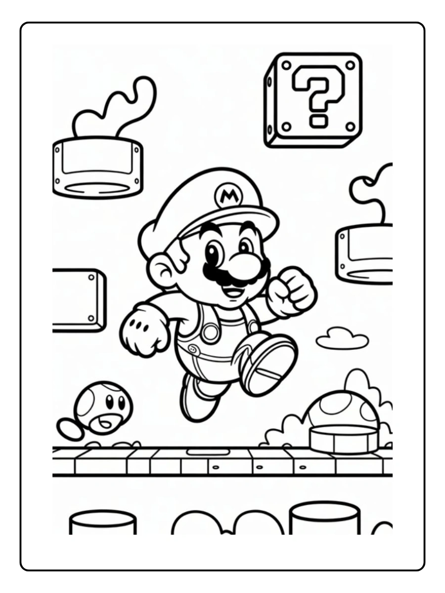 mario 3d world coloring pages (1)