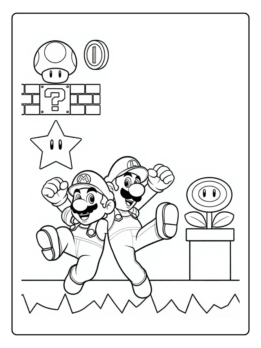 mario 3d world coloring pages (15)