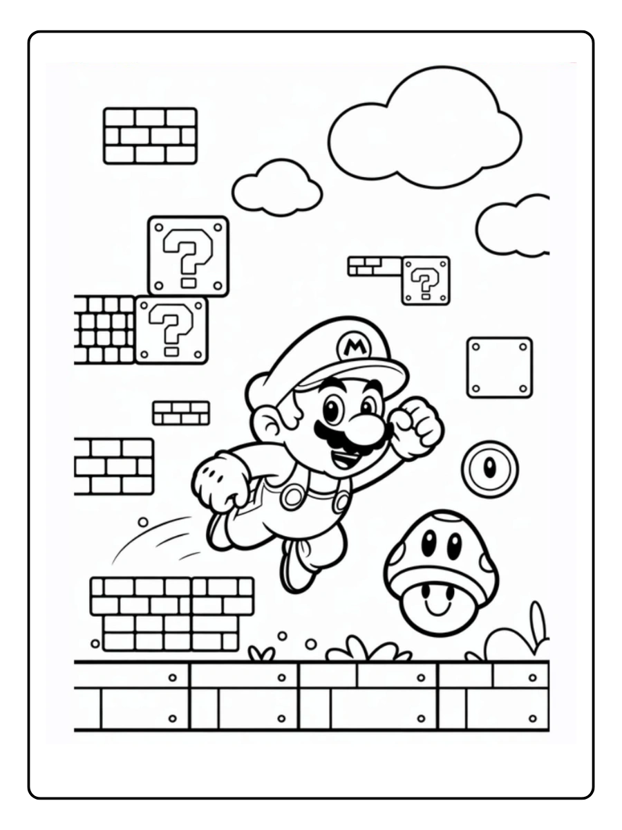 mario 3d world coloring pages (2)