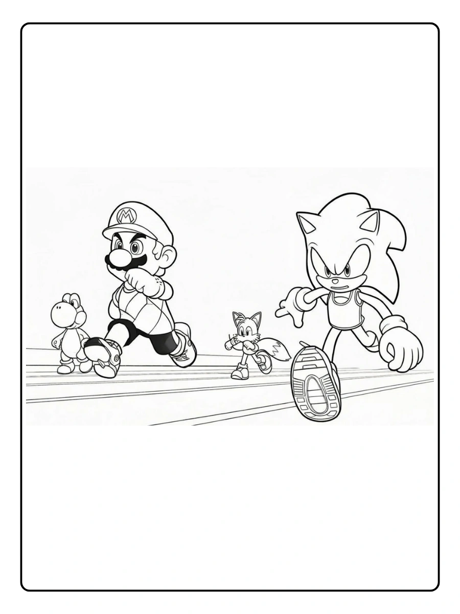 mario and sonic coloring pages (2)