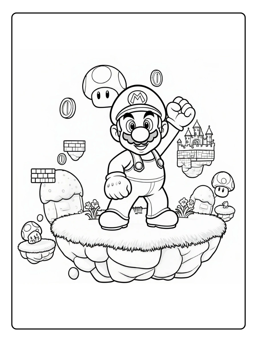 mario galaxy coloring pages (14)