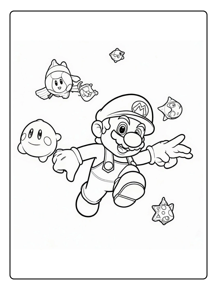 mario galaxy coloring pages (4)