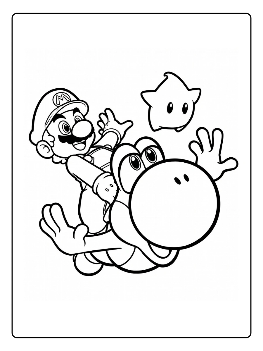 mario galaxy coloring pages (6)