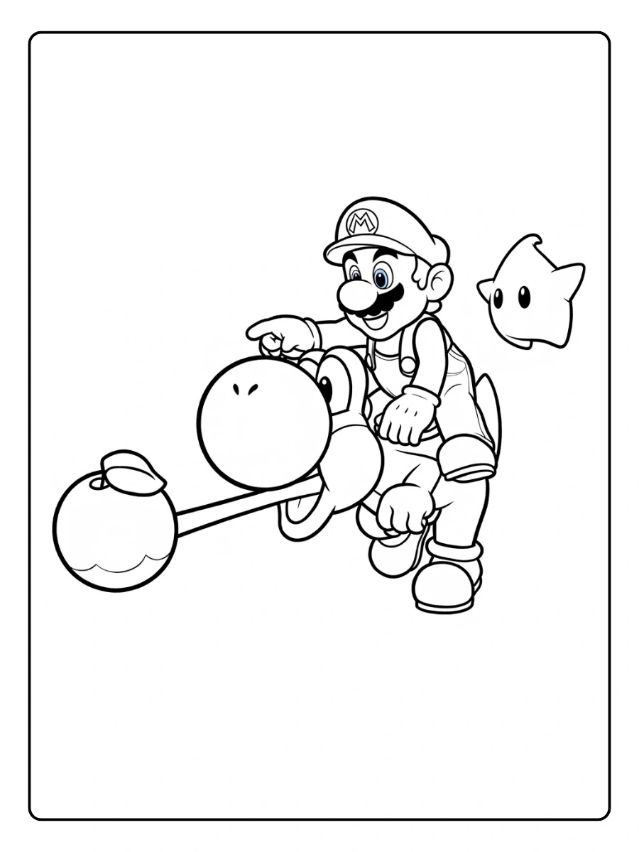 mario galaxy coloring pages (9)