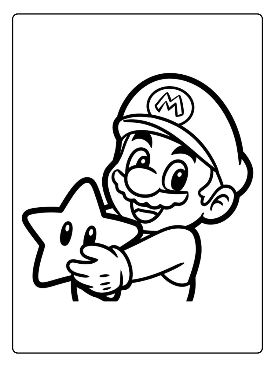 mario star coloring page (15)