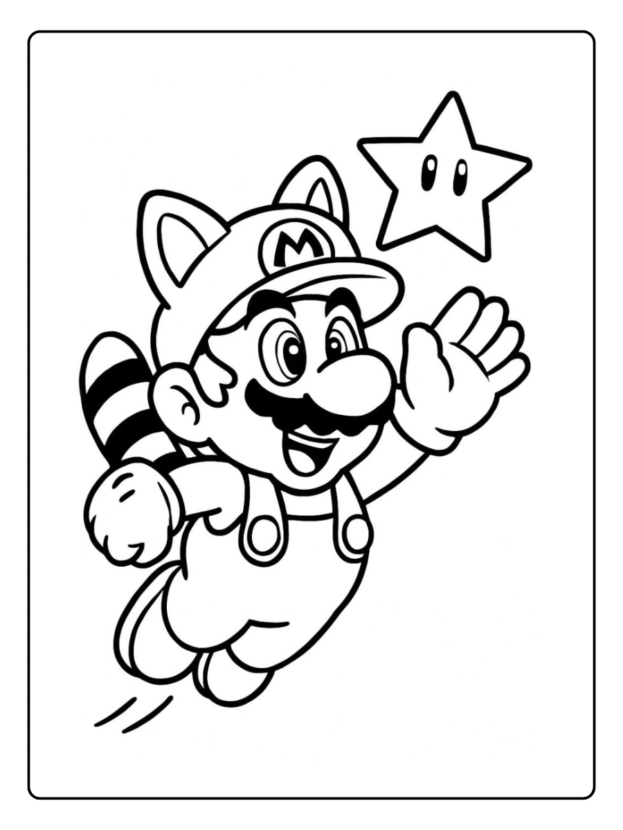 mario star coloring page (2)