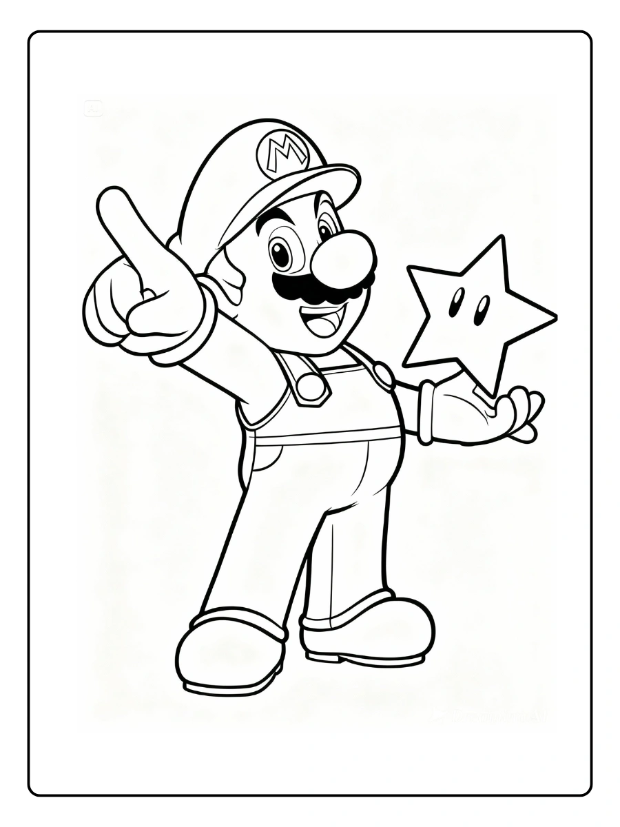 mario star coloring page (3)