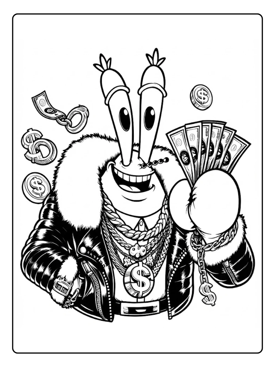mr krabs coloring pages
