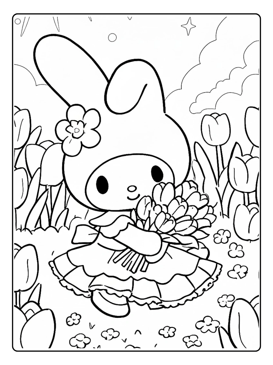 my melody coloring pages (10)