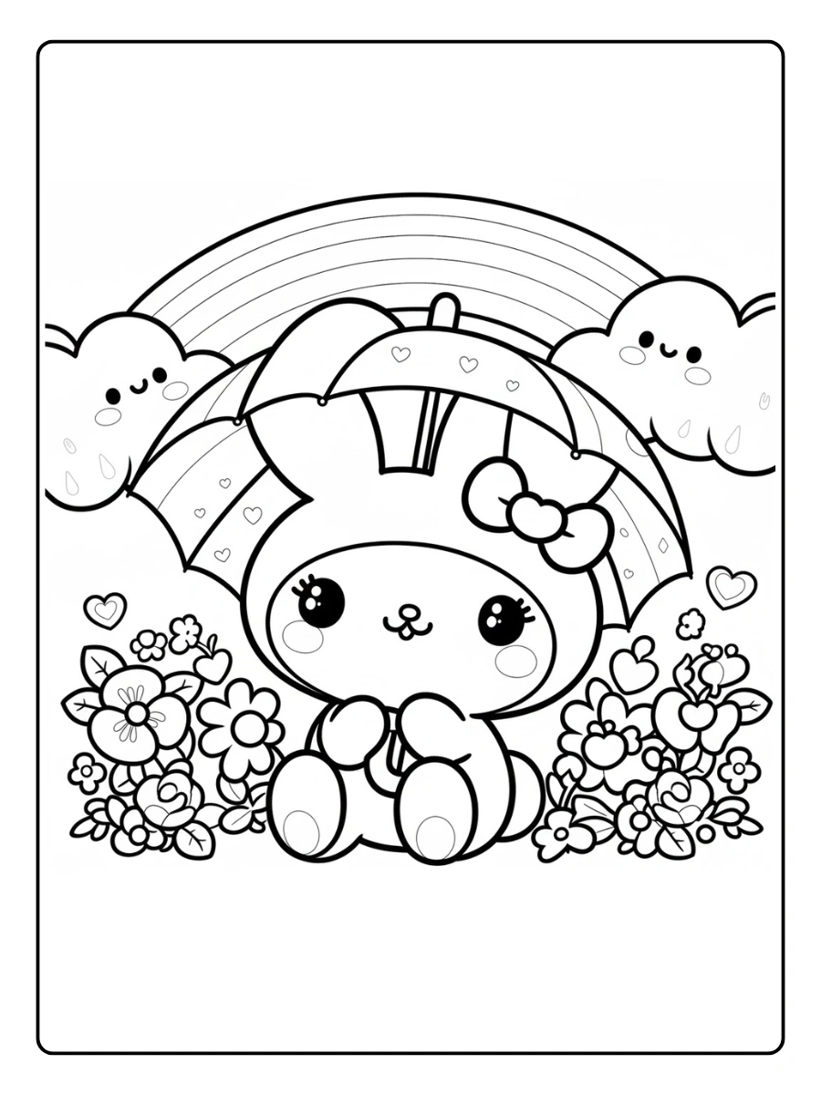 my melody coloring pages (2)